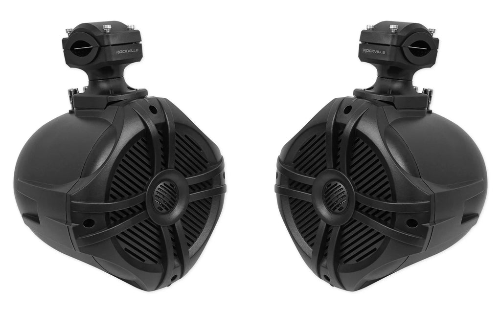 Black 6.5" Marine Wakeboard Tower Speakers with Amplifier R38786