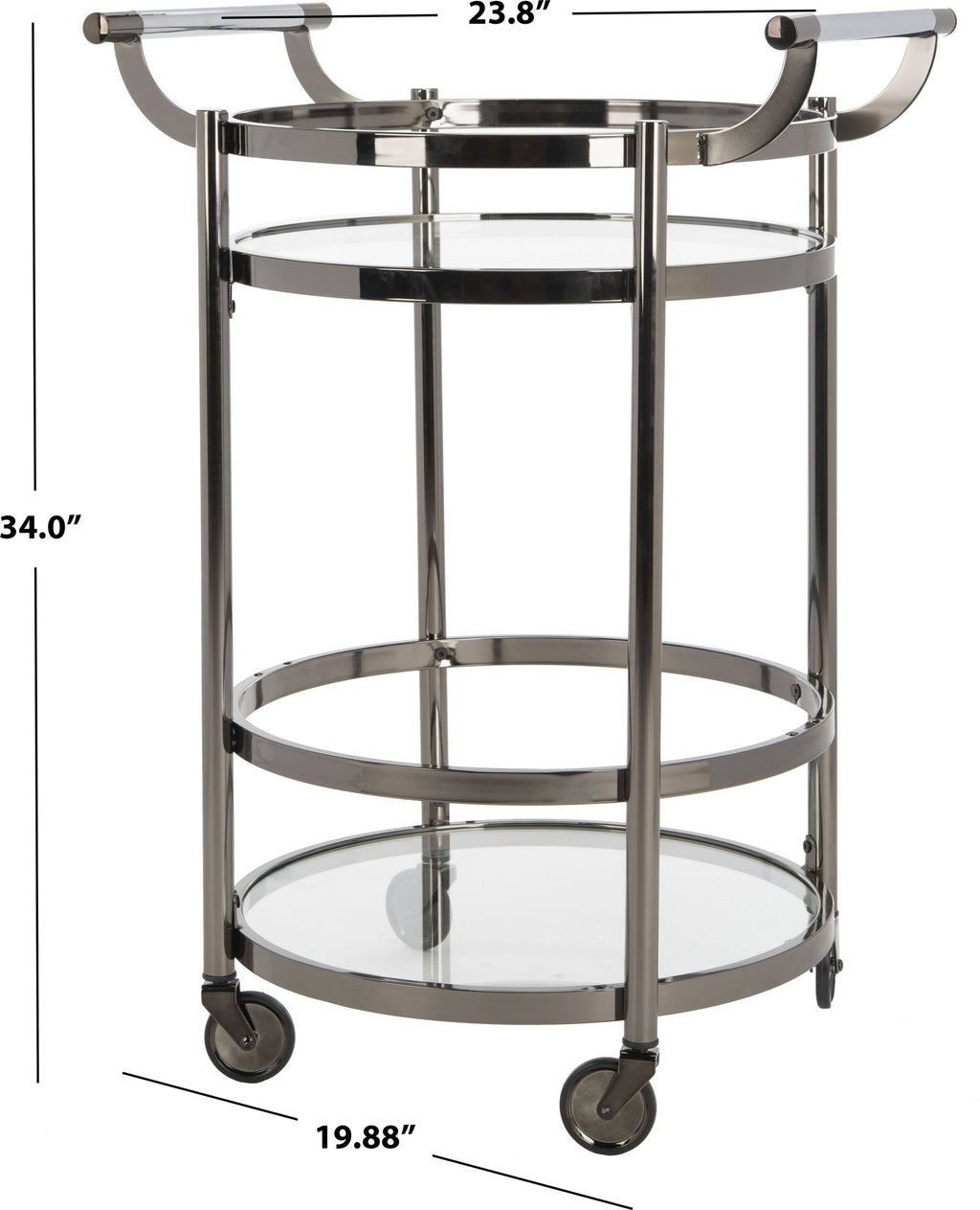 2 Tier Round Bar Cart J77318