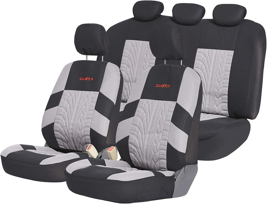 11 Pcs Gray Universal Car Seat Cover Set B194303