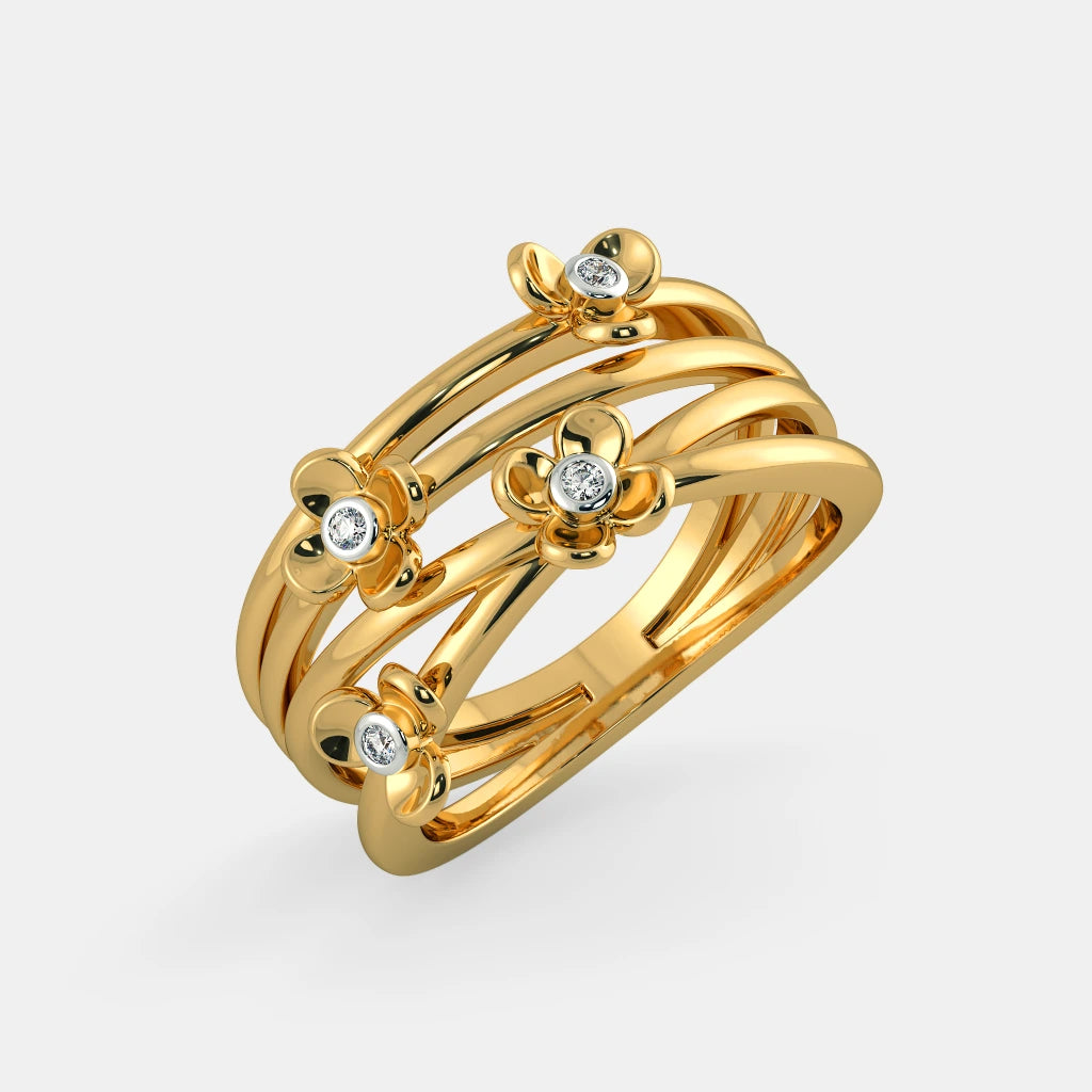 18Kt Yellow Gold Diamond Ring X389303