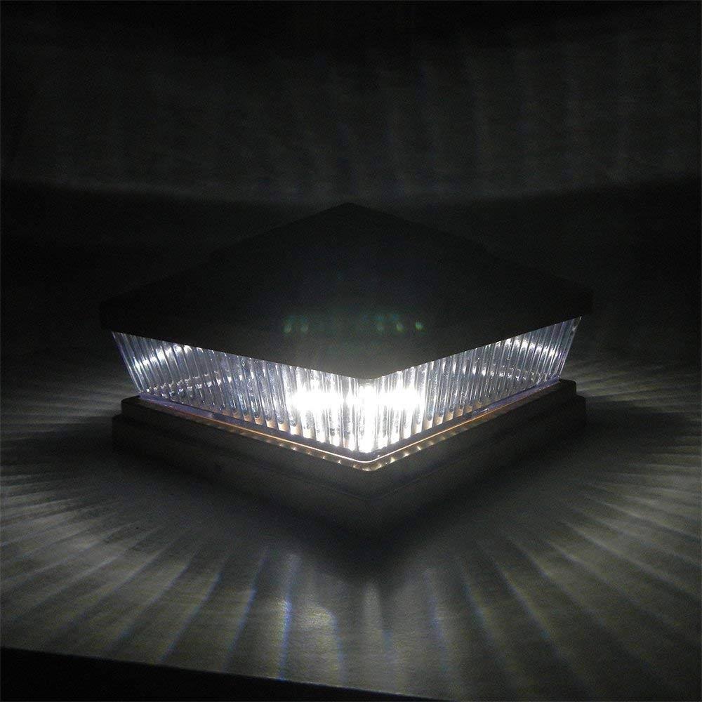 8 Pack Copper White Outdoor Solar Post Cap Light K5073