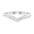 1/4 CT Diamond Chevron Ring in Pave Setting, 925 Sterling Silver G3128