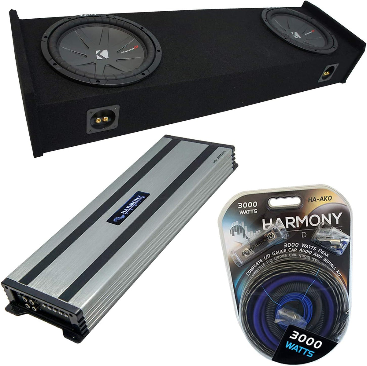 10 Custom Sub Box Enclosure with Amplifier W1038