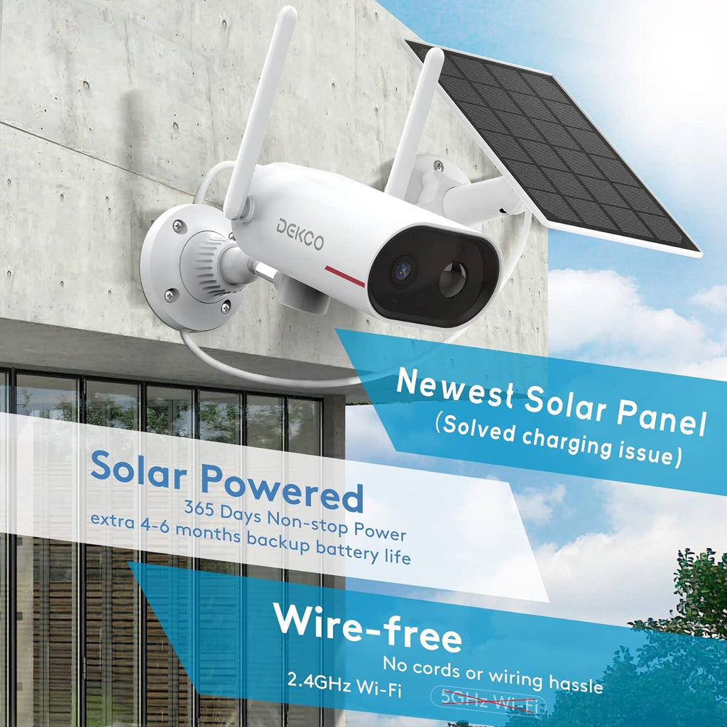 Wireless Outdoor Solar Security Camera with Night Vision G44394