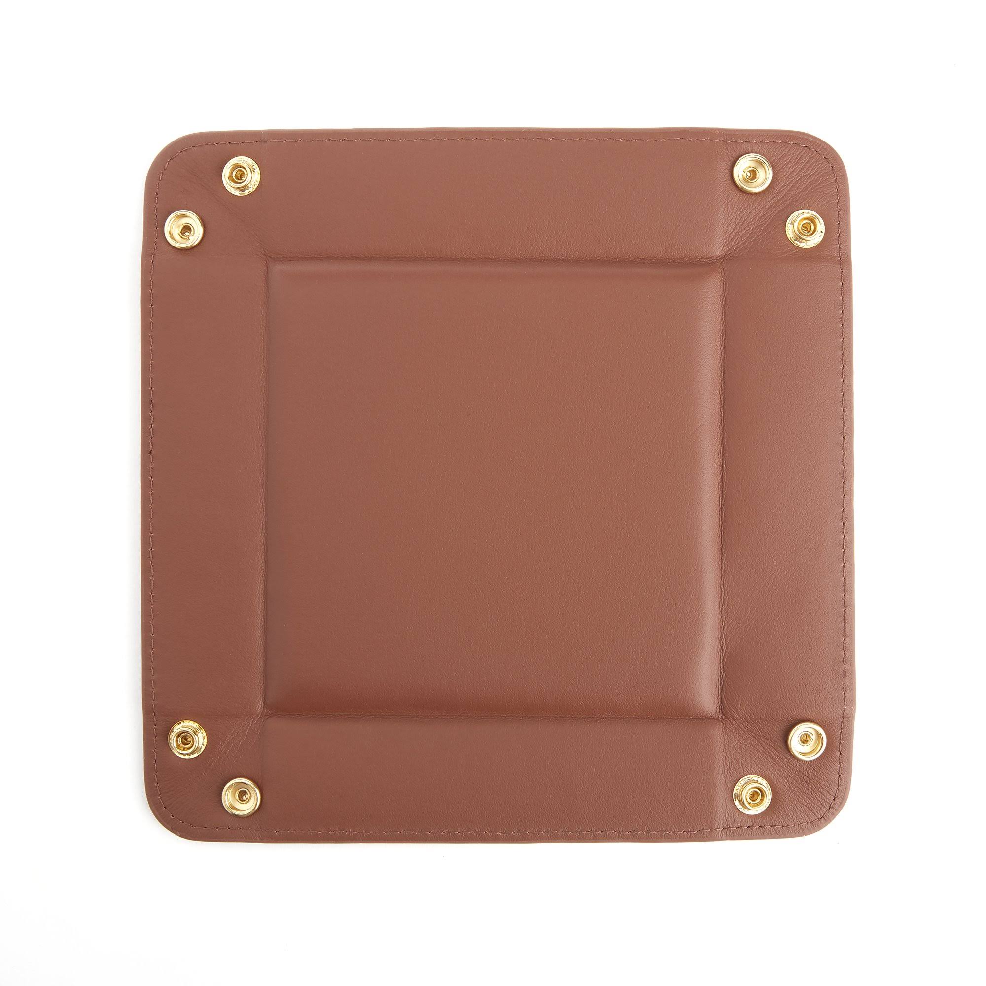 Orange Leather Valet Tray K858