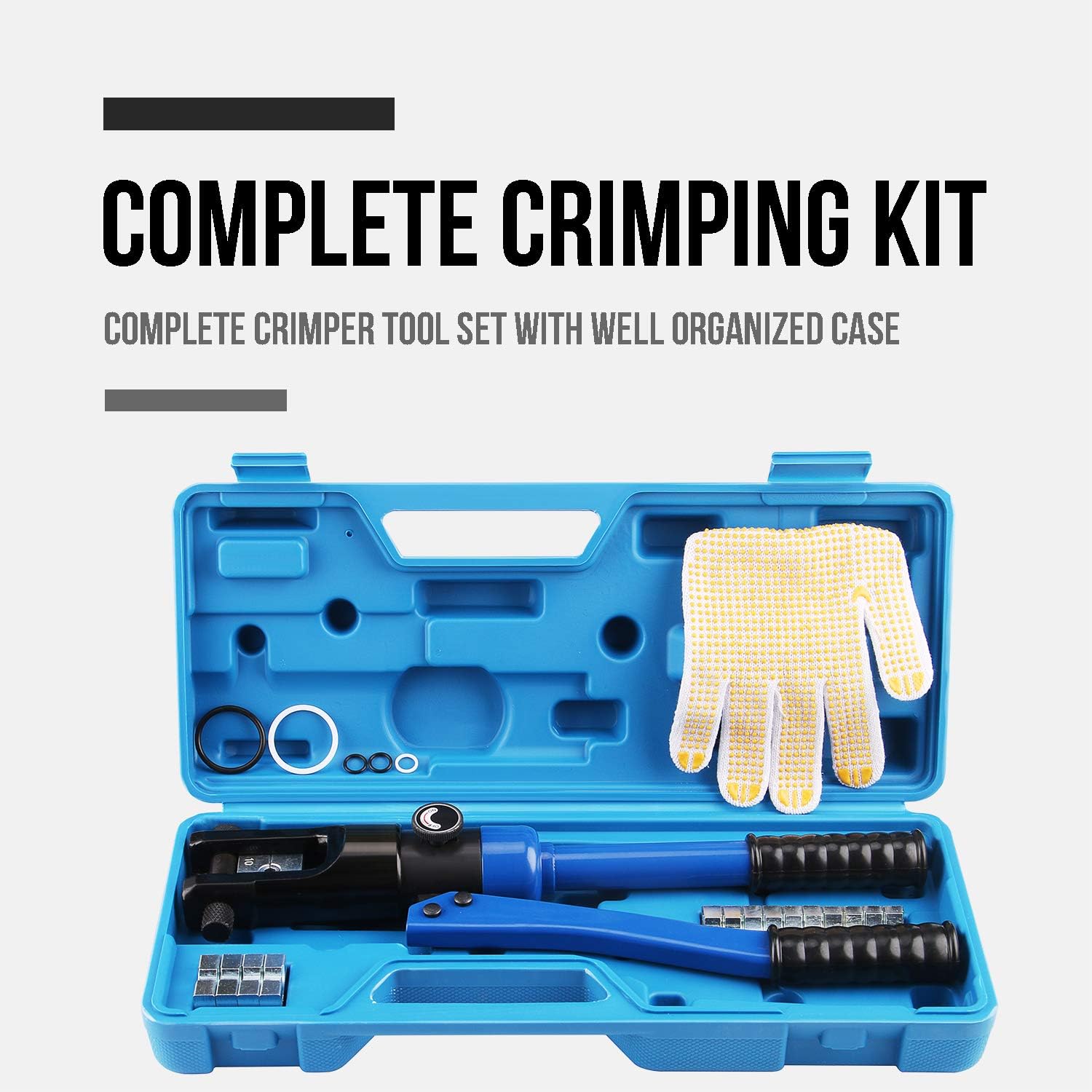 Hydraulic Cable Lug Tool, 6 AWG to 4/0 AWG Battery Cable Crimping Tool Set B848