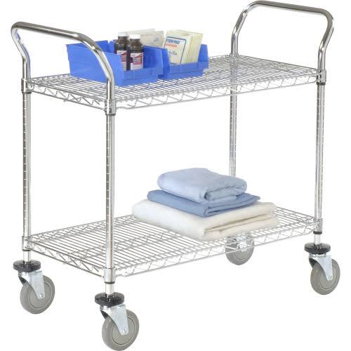 Chrome 2 Shelf Utility Cart B61906