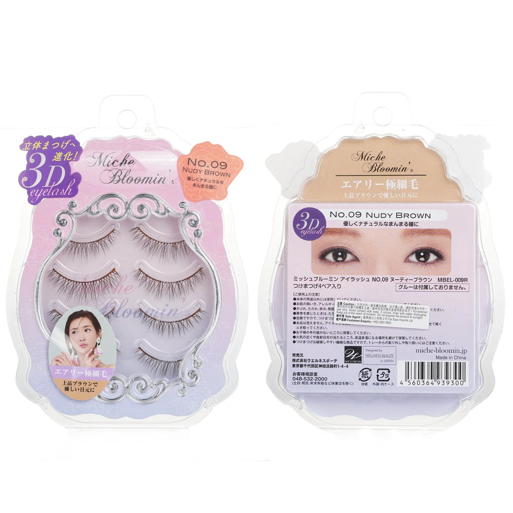 3D Eyelash Nudy Brown 4pairs X67106