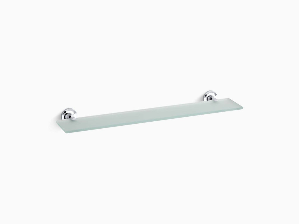 Polished Chrome Glass Shelf F2136