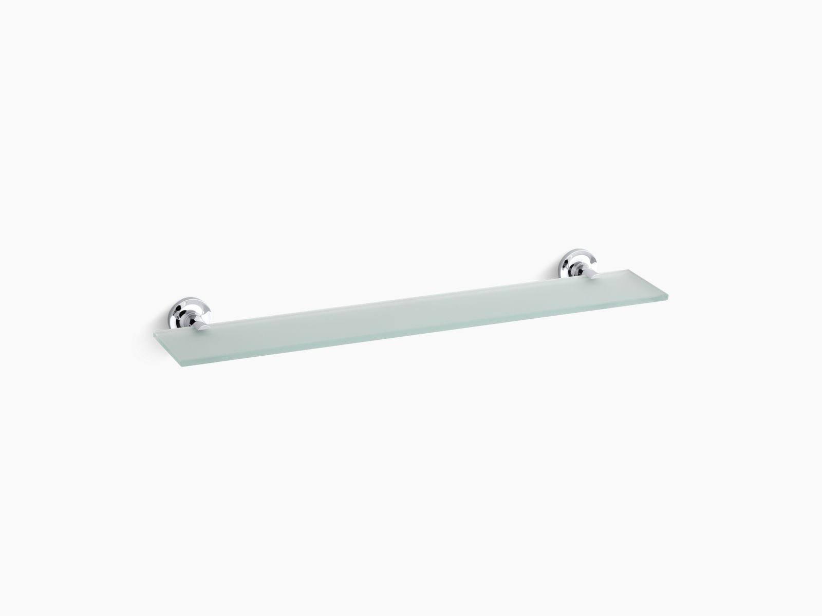 Polished Chrome Glass Shelf F2136