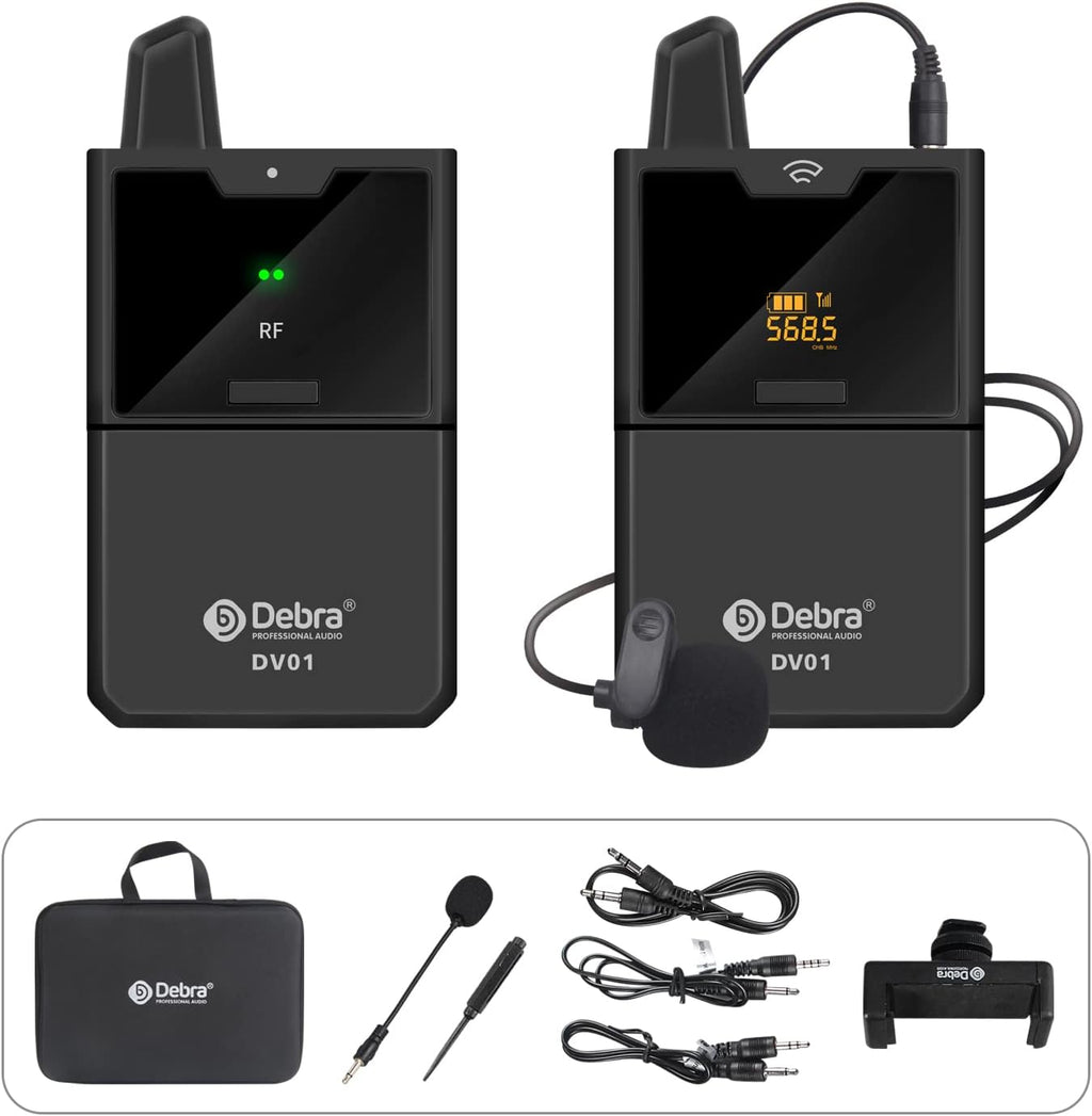 UHF Wireless Lavalier Microphone System with Receiver for Camera R7748