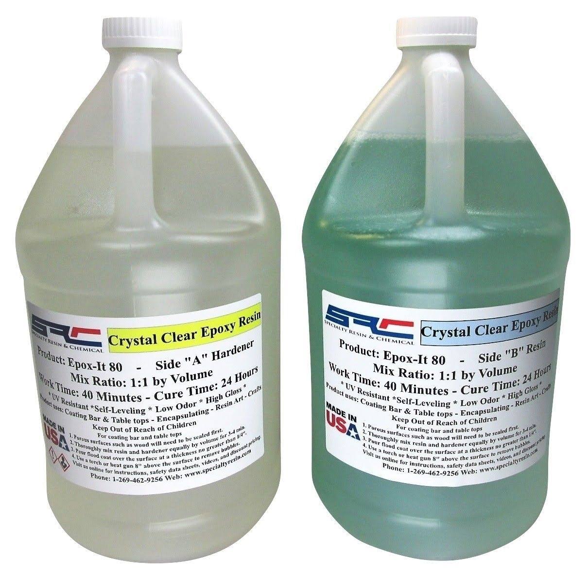 Clear Epoxy Resin for Table Tops, Gloss Coating, Casting ( 2 Gallons ) S169685