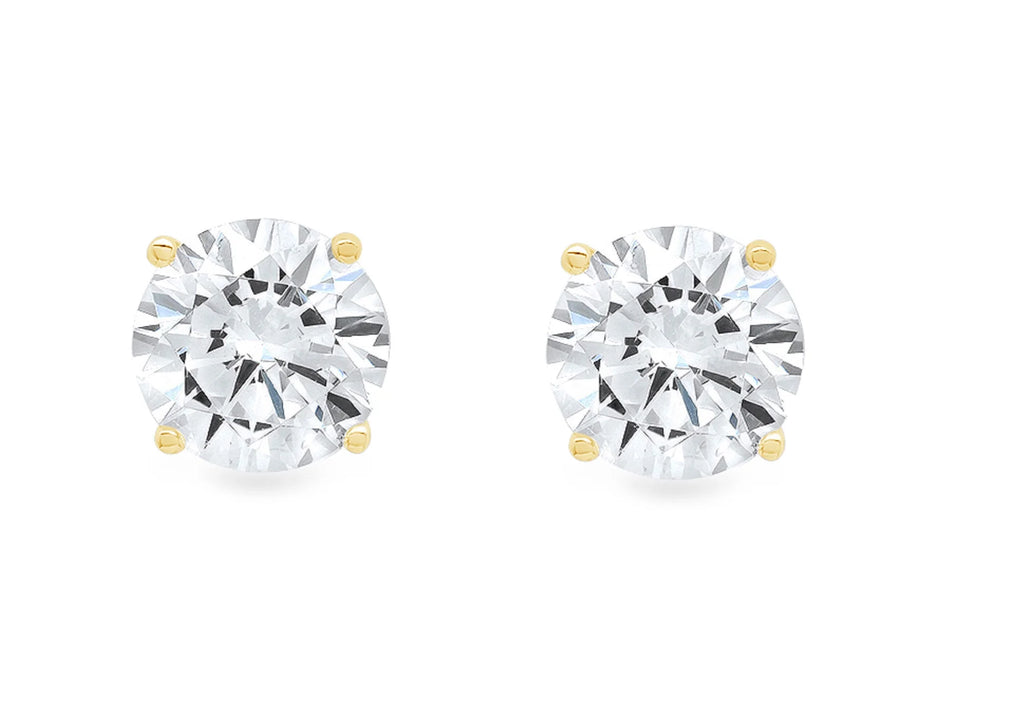 18k Yellow Gold Citrine Stud Earrings Q5903