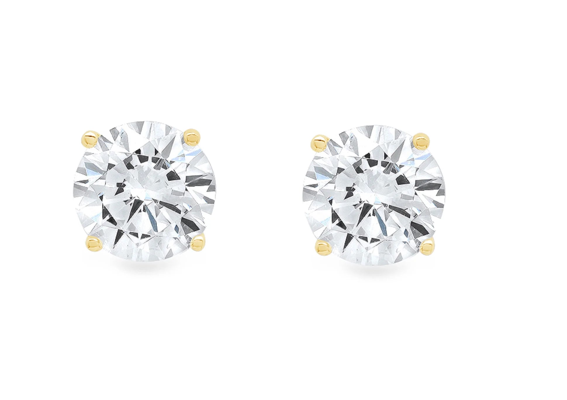 18k Yellow Gold Citrine Stud Earrings Q5903
