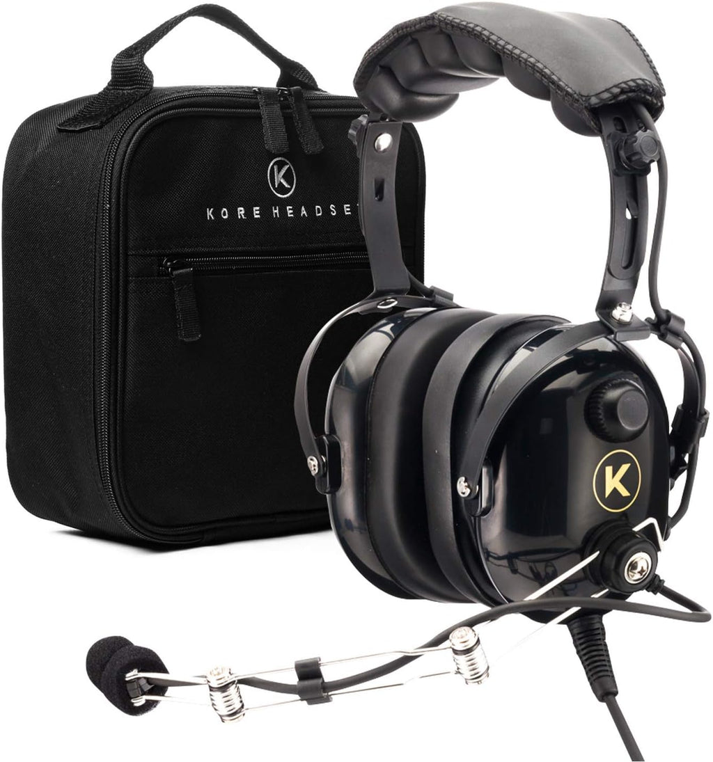 Pilot Aviation Headset with Carrying Case F874