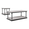 2pc Coffee and End Table Set Antique White/Black Q448