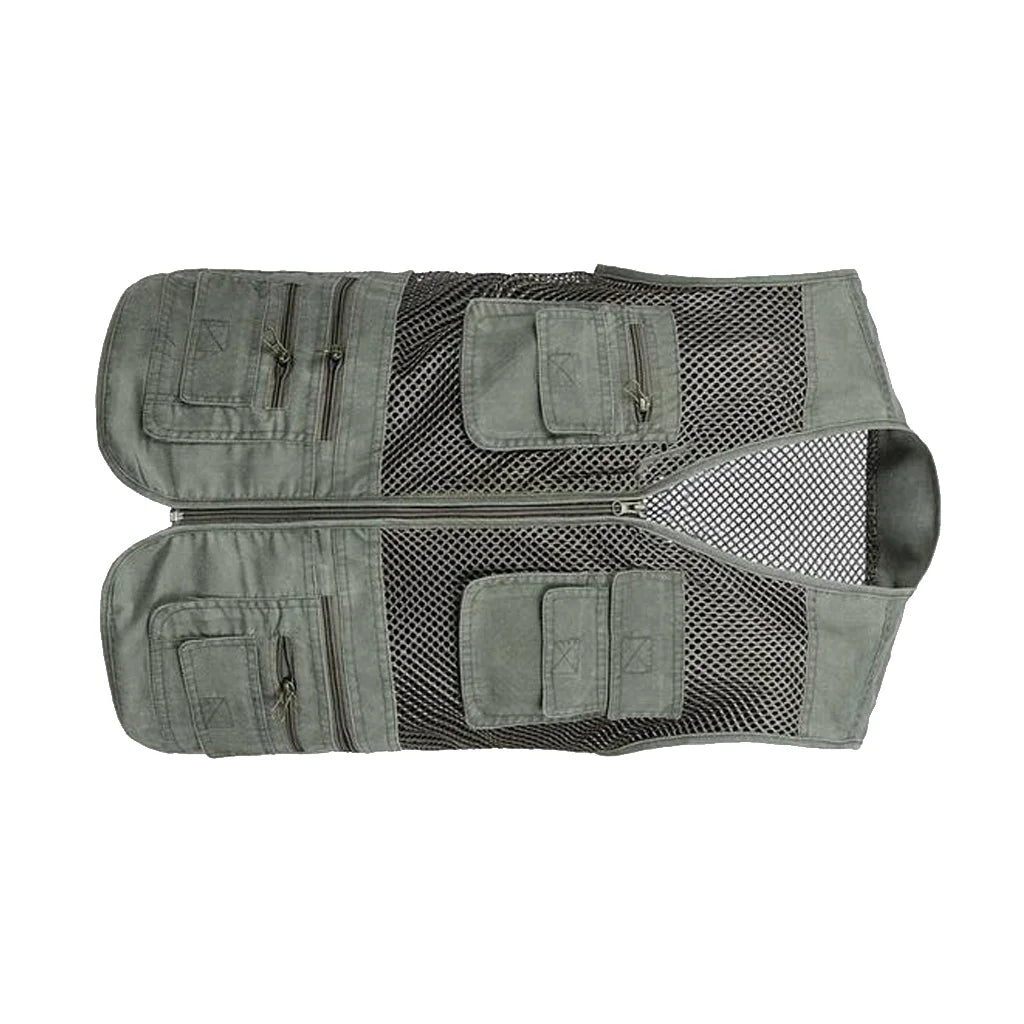 Men Utility Fly Fishing Vest Jacket 4XL D43087