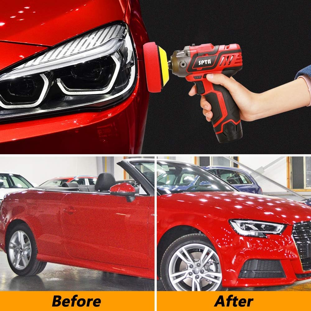 12V Cordless Car Polisher and Buffer with 1500mAh Li-ion Battery, Pack of 2 F39905