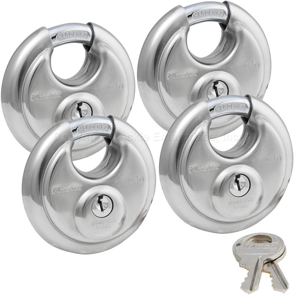 8 Keyed Alike Stainless Steel Padlocks R438623