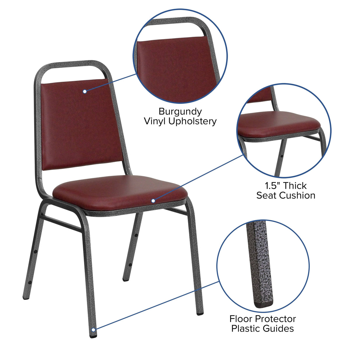 Stacking Banquet Chair with Thick Seat P3672