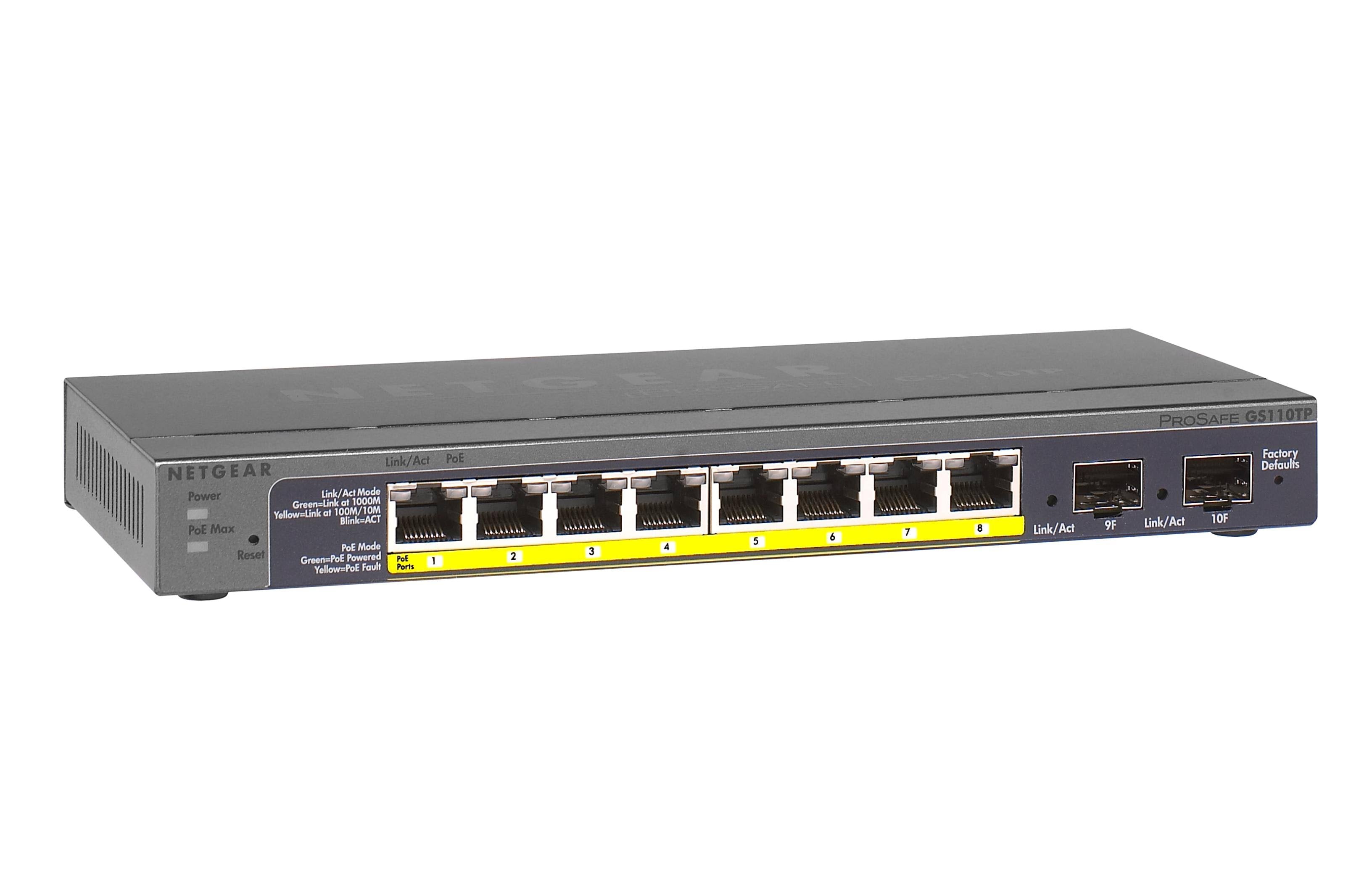 8 PoE Gigabit Smart Managed Switch with 2 SFP Ports T9098