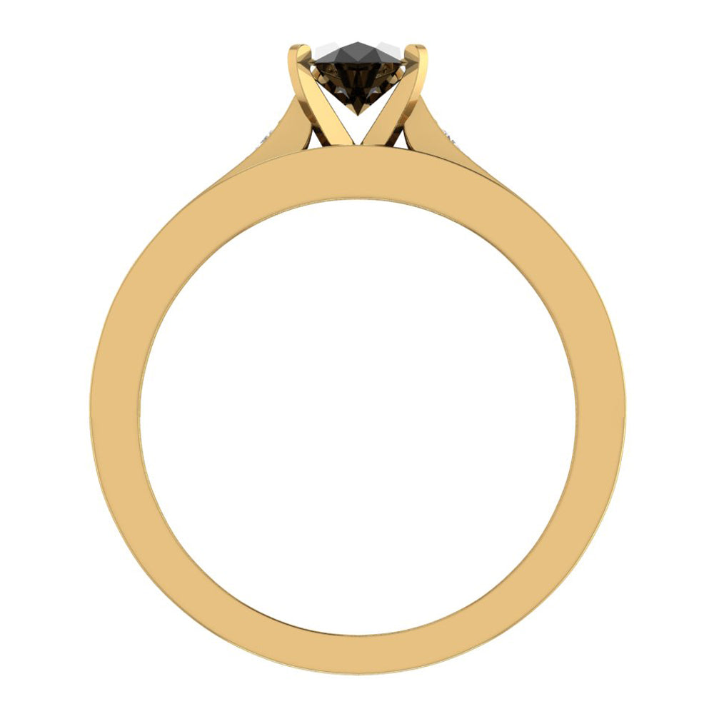 Oval Cut Cathedral Accent 14K Gold Wedding Ring Set A562640