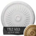 36x22OD x 1 1/2x22P Ceiling Medallion, Hand-Painted Pale Gold J614