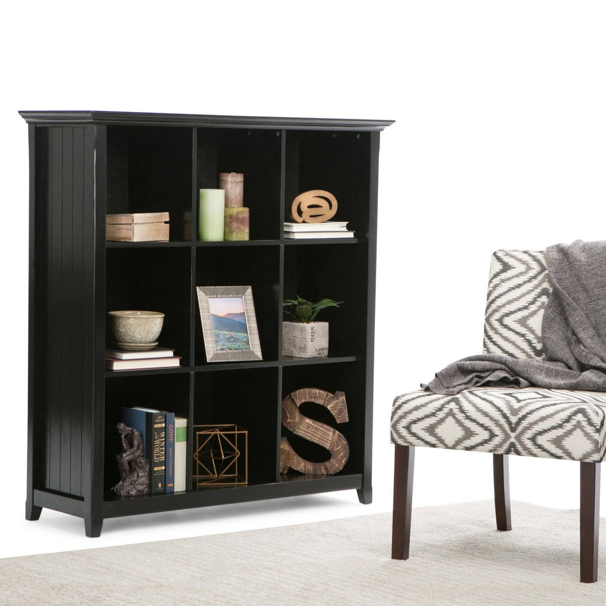 Black 9 Cube Bookcase E539610