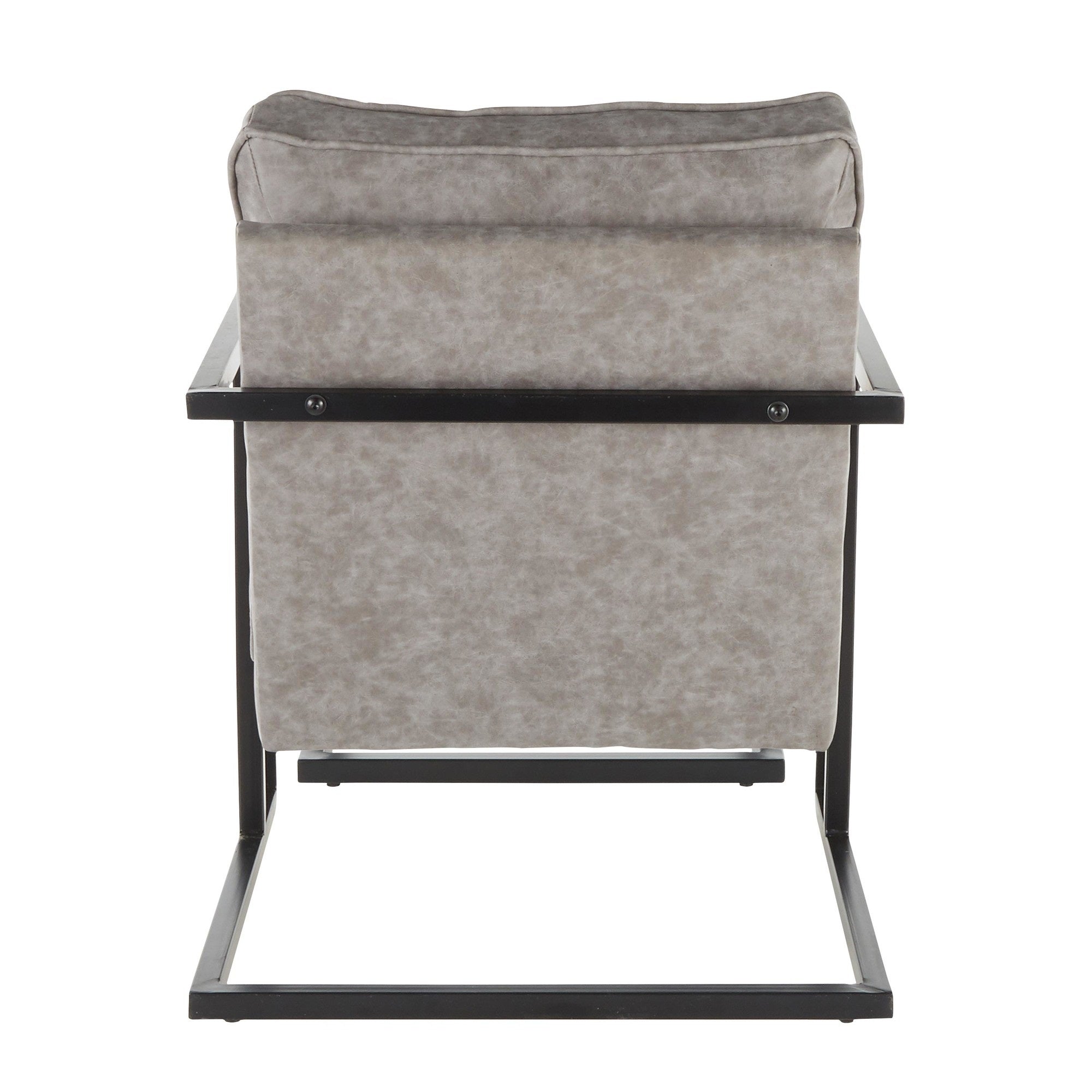 Black/Gray Lounge Chair And Ottoman Set W41809