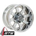 12 inch Chrome Golf Cart Wheel D980463