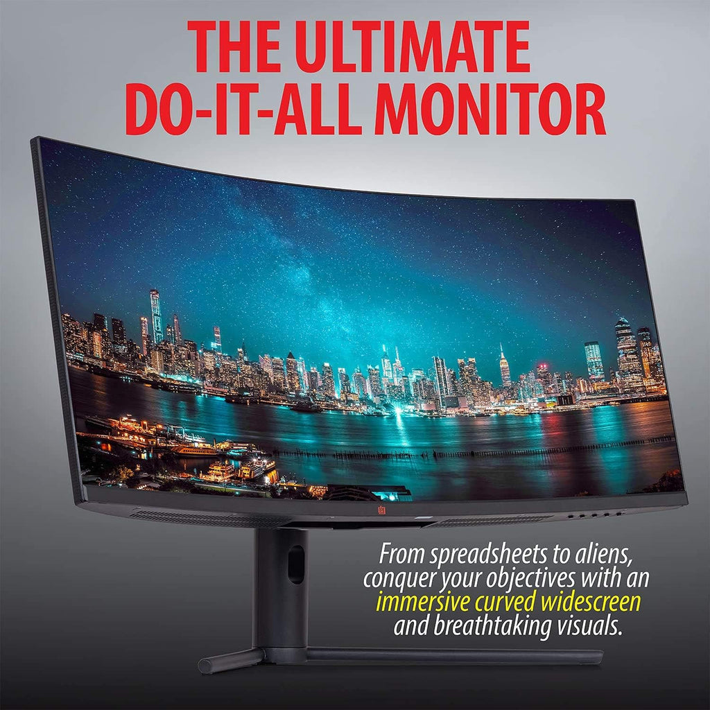 34" Ultrawide Curved Monitor, 144Hz, HDR10, 4000:1 Contrast Ratio, 99% sRGB, Adaptive Sync M82302