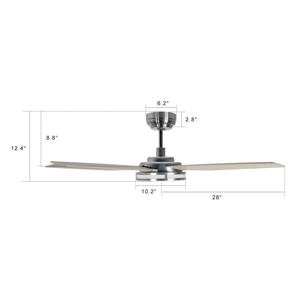 White Wood Smart Ceiling Fan I358