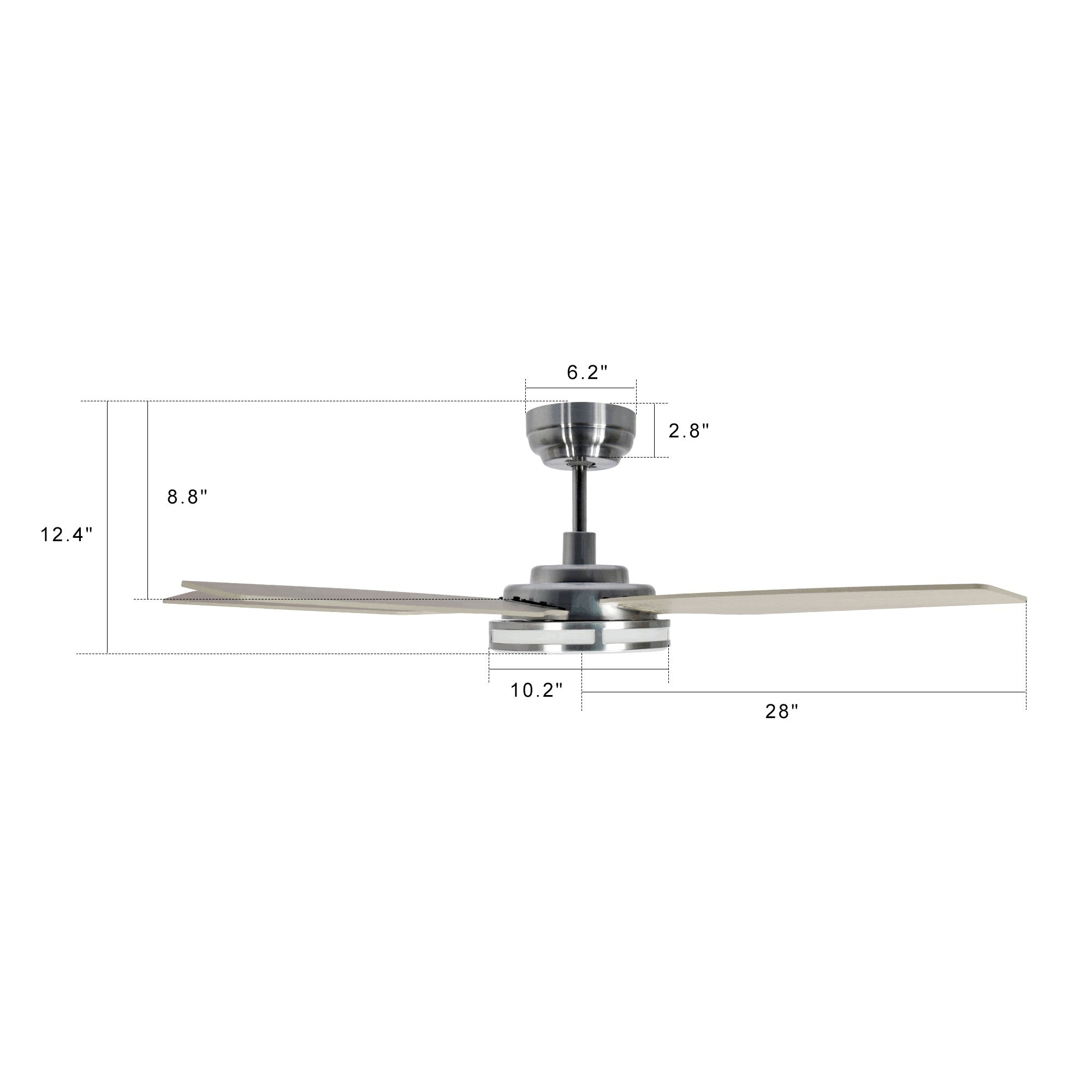 White Wood Smart Ceiling Fan I358