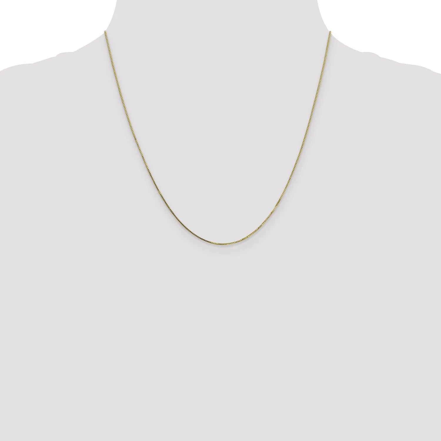 Real 10k Yellow Gold Box Chain Necklace P649