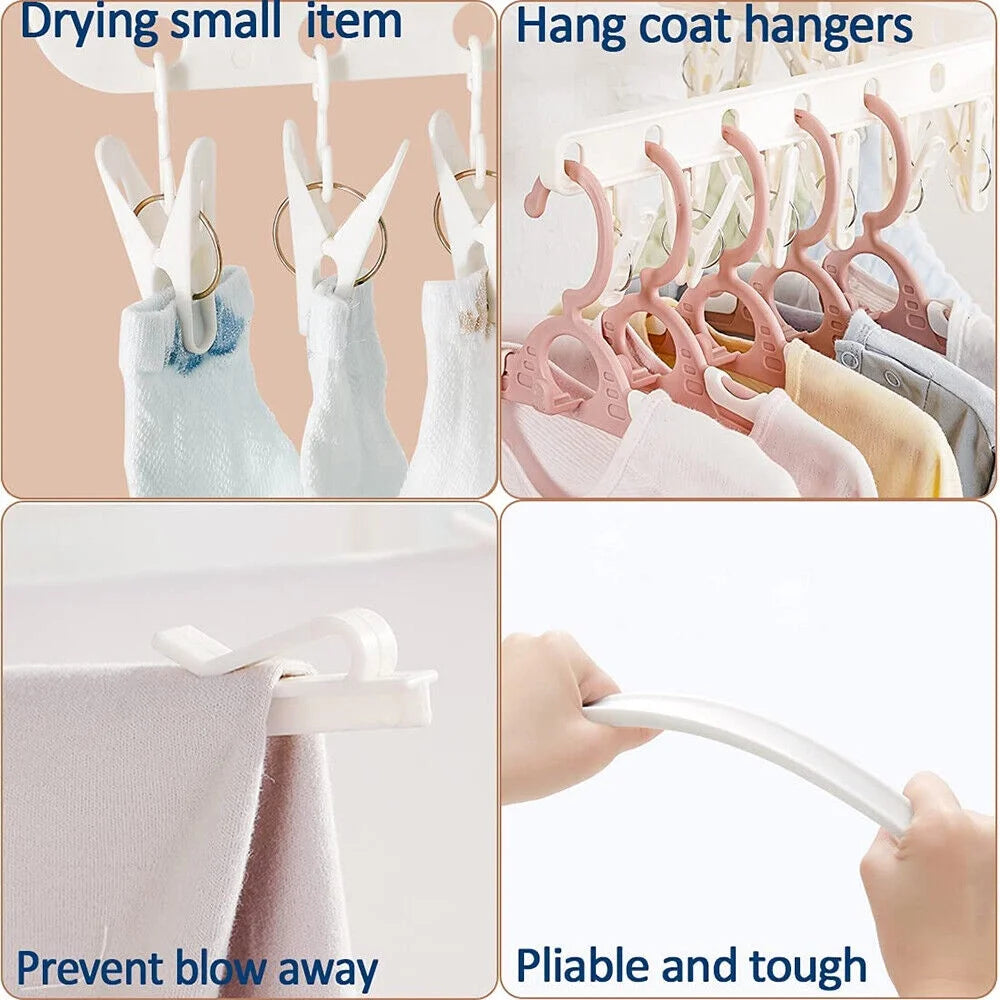 White Stainless Steel 3-Tier Foldable Clothes Drying Rack V917