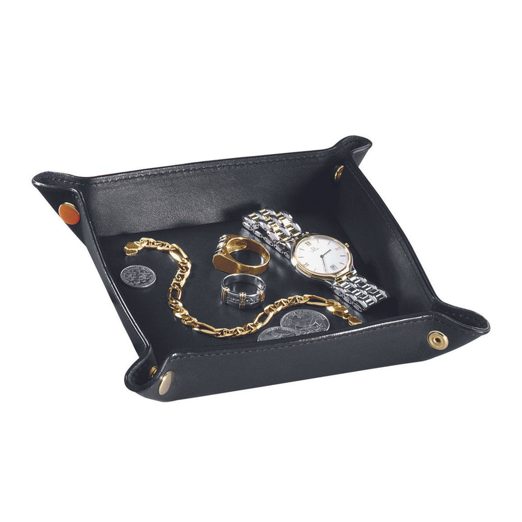 Orange Leather Valet Tray K858
