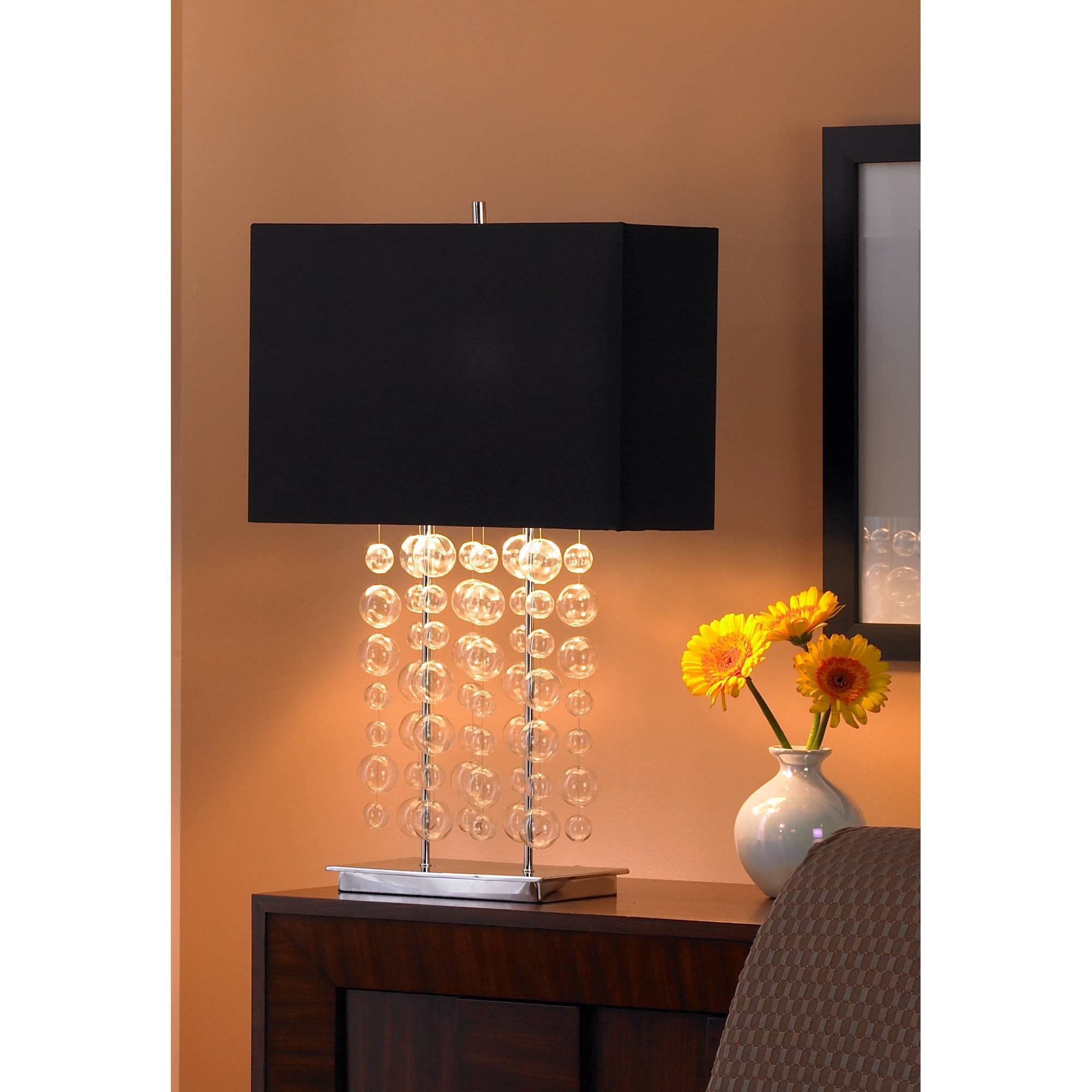 Clear Bubble Cascade Table Lamp S2824