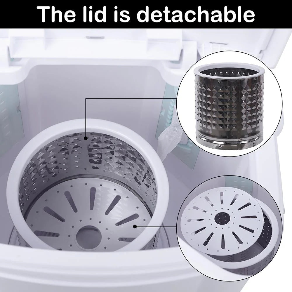 10lbs Portable Mini Washing Machine with Drain Pump T503152