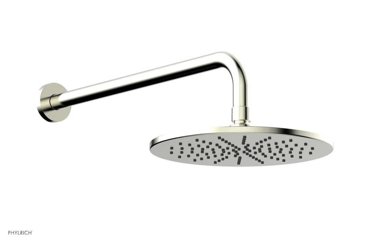 Satin Nickel Round Wall Mount Showerhead with Shower Arm G317365
