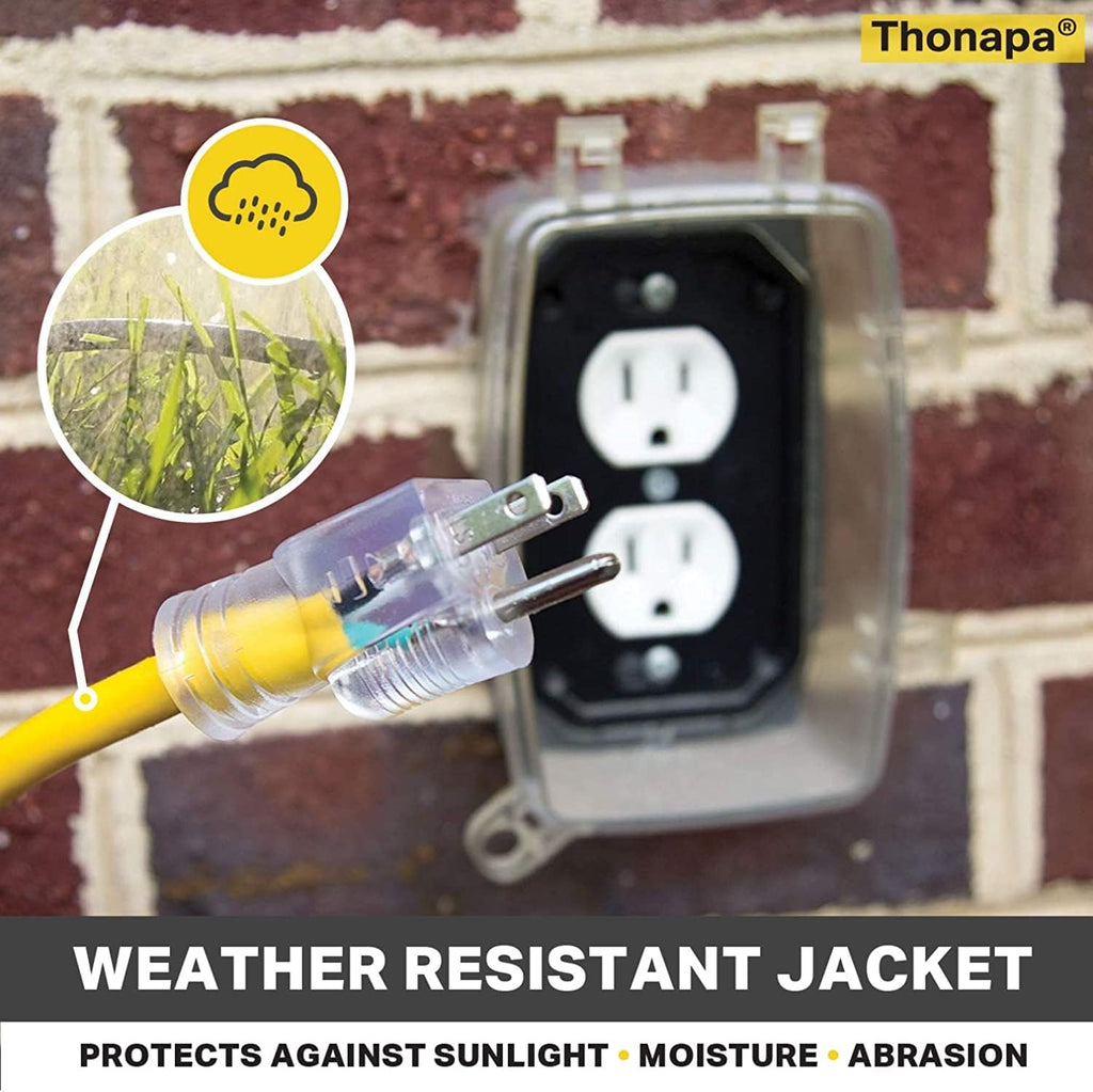 Yellow 25 Ft Heavy Duty Outdoor Extension Cord H241