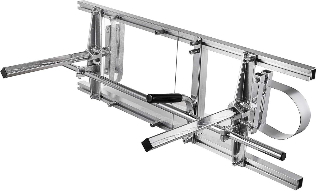 Portable Chainsaw Mill Planking Milling Guide Bar Saw Mill 14 to 36 Inches Aluminum Steel Wood Lumber Cutting Portable Sawmill + 9Ft Rail Mill Guide System G835043