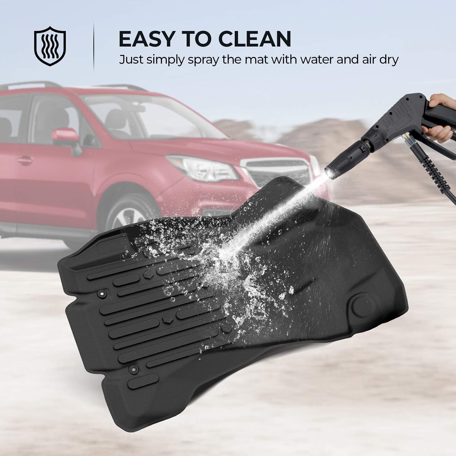 Black TPE Rubber Car Floor Mats K642013