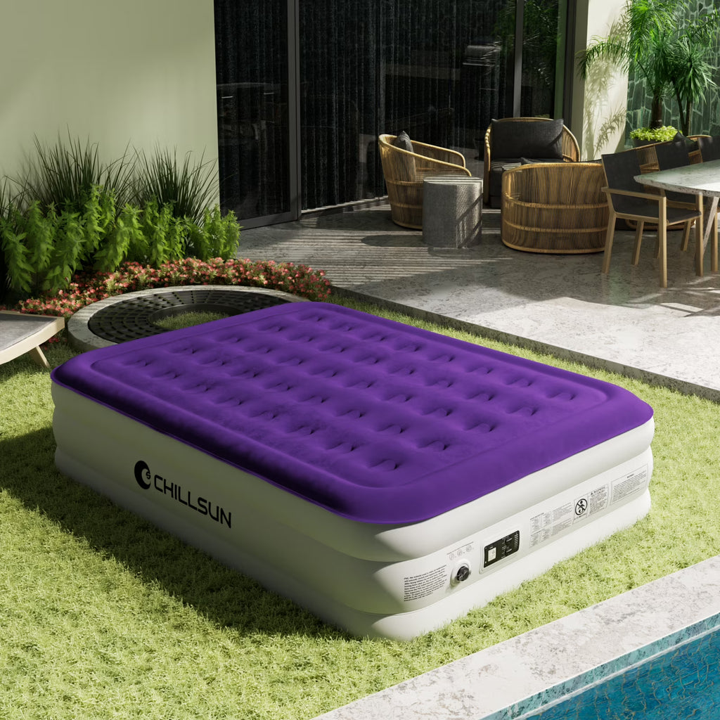 Queen Size 16 inch Inflatable Air Mattress with Built-in Pump A7864