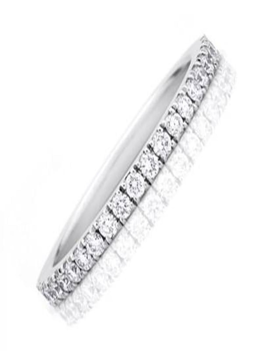 10k White Gold Diamond Wedding Band Ring L55806
