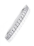 10k White Gold Diamond Wedding Band Ring L55806