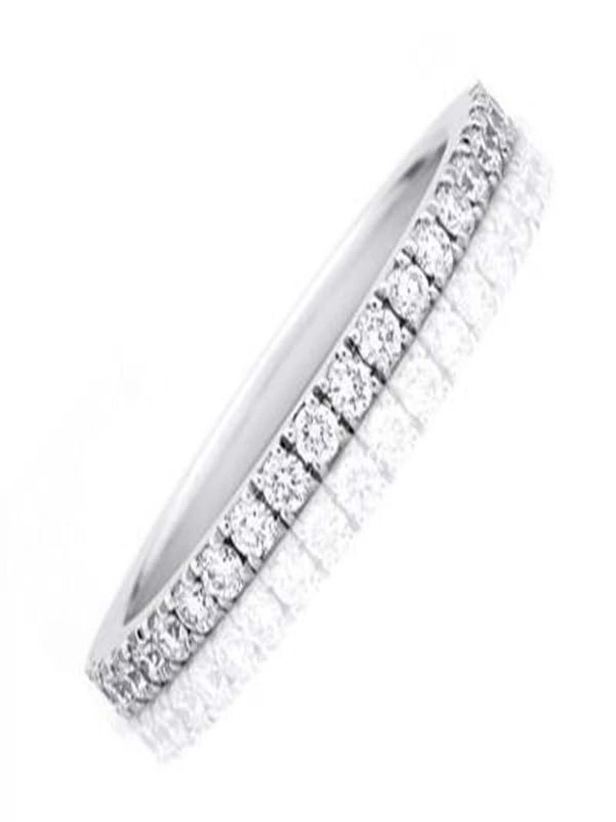 10k White Gold Diamond Wedding Band Ring L55806