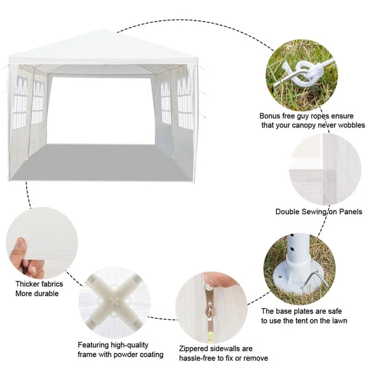White Outdoor Gazebo Tent E899