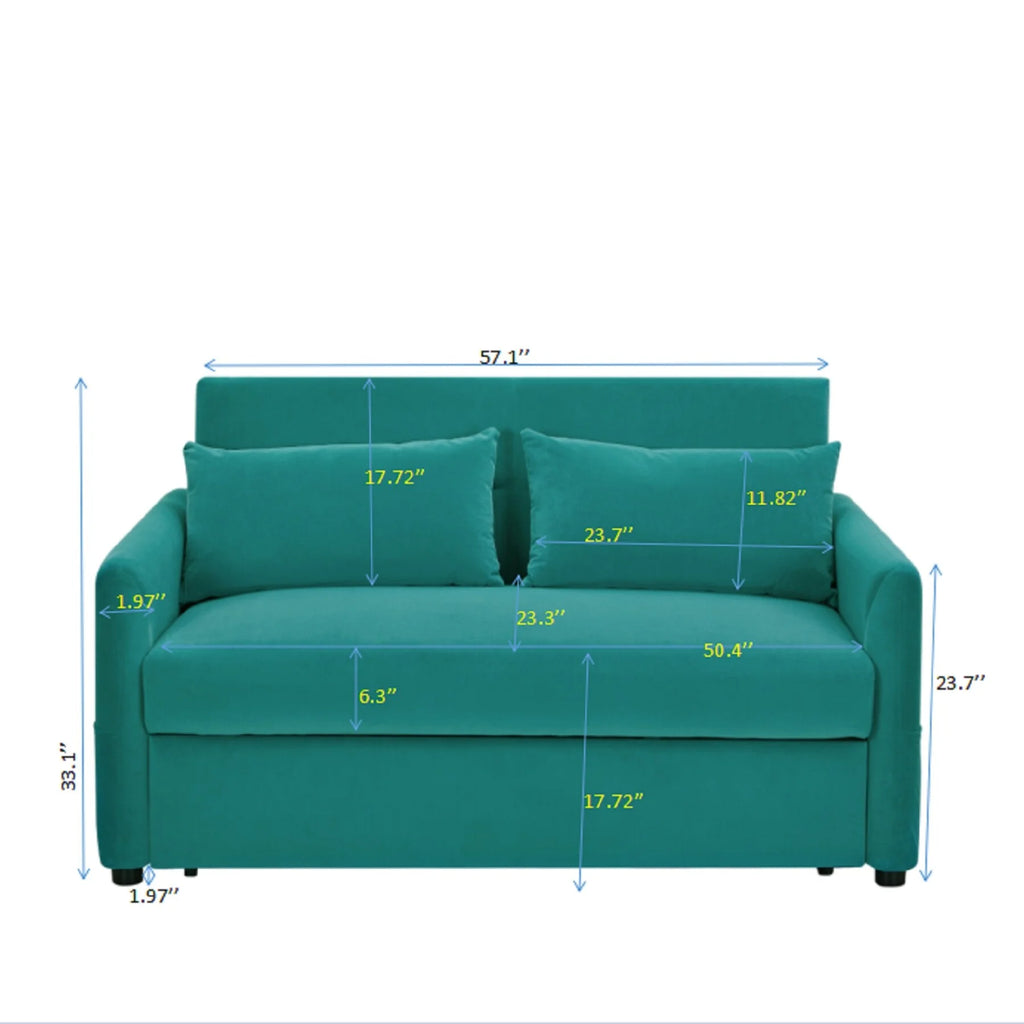 Blue Velvet Loveseat Sofa Y490