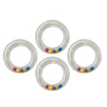 Transparent Circle Rattle Hand Crank Toy Newborn Toys 0 3 Months Kids Music Infant 4 Pcs P112125