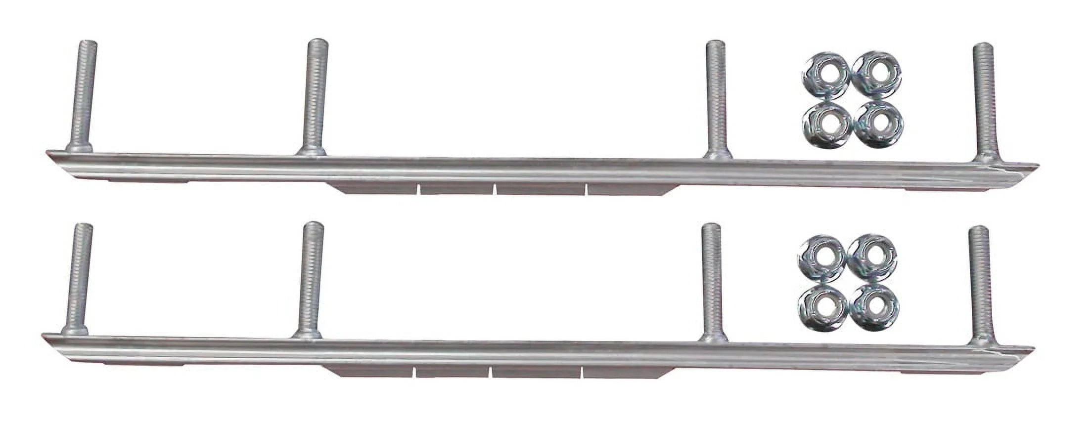 Orange MTX Snowmobile Skis with 9" Shaper Bars Complete Kit V4701